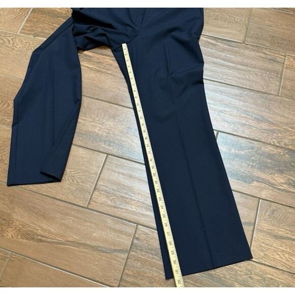 Talbots Women Windsor Curvy Straight Leg Wide Leg Pants Blue Dress Pants Size 10 - Picture 3 of 8